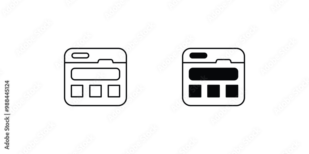 web content set icon with white background vector stock illustration web content set icon with white background vector stock illustration