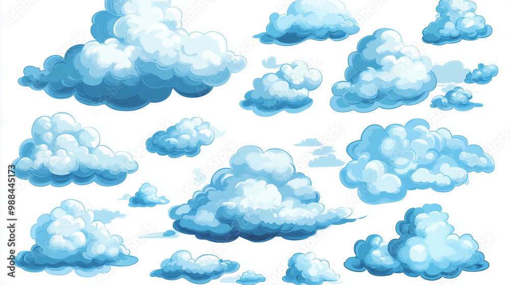Set of clouds cartoon style isolated on white illustration. cartoons. Illustrations
Set of clouds cartoon style isolated on white illustration. cartoons. Illustrations
