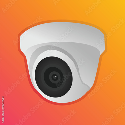 CCTV ELEMENT,CCTV FLAT DESIGN,VECTOR CCTV,CCTV SMART HOME ON GRADIENT BACKGROUND