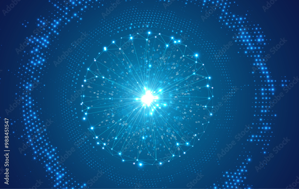 Obraz premium Abstract infographics visualization. Big data code representation. Futuristic network or business analytics. Graphic concept for your design.