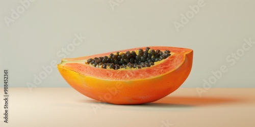 A papana sits on a table, ready for use or display photo