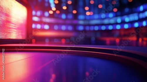 pink blue bokeh abstract background broadcasting studio with gradient light gradient glow background