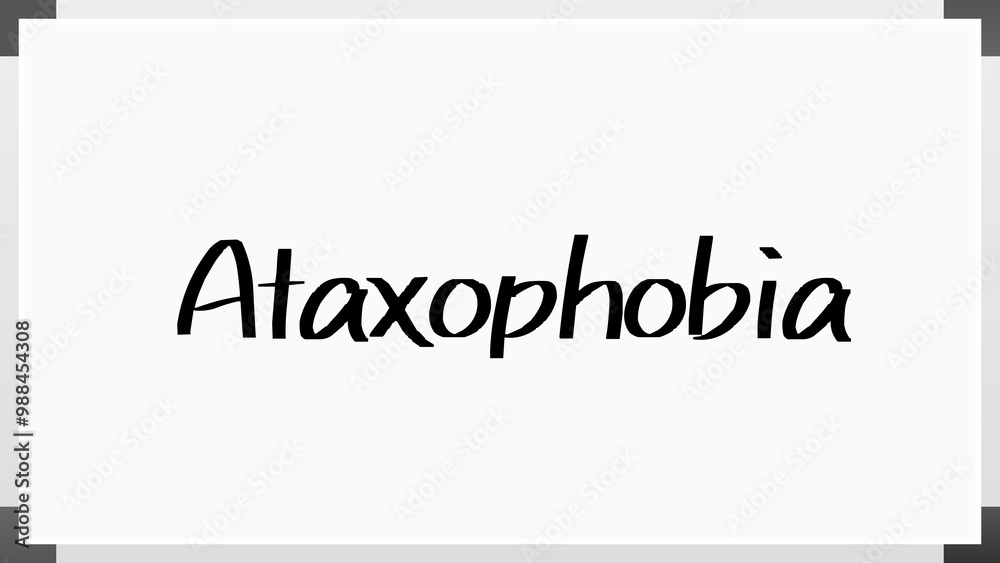 Ataxophobia のホワイトボード風イラスト Ataxophobia のホワイトボード風イラスト