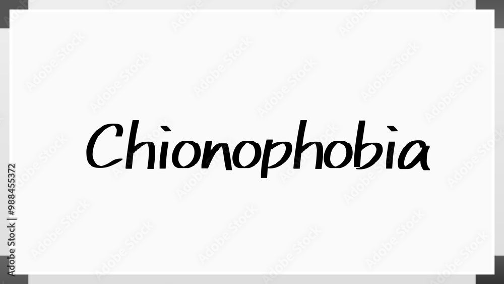 Chionophobia のホワイトボード風イラスト Chionophobia のホワイトボード風イラスト