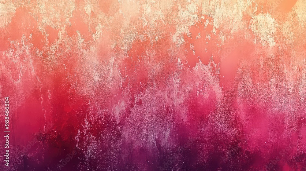 Obraz premium Abstract Coral and Salmon Pink Gradient Background with Noisy Grain Texture