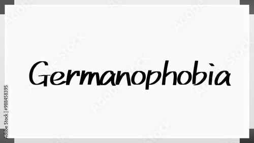 Germanophobia のホワイトボード風イラスト