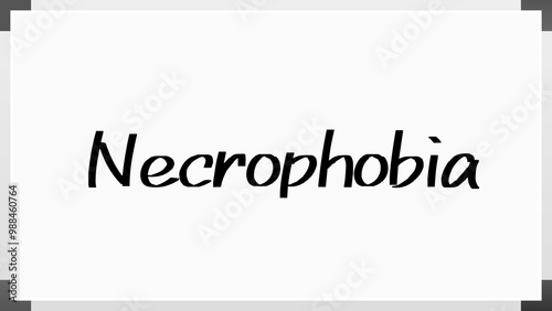 Necrophobia のホワイトボード風イラスト photo