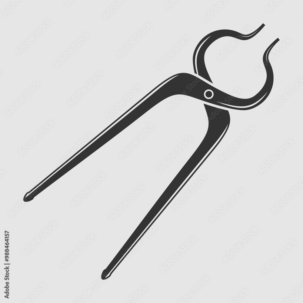 Fototapeta premium Blacksmith pliers isolated on white background. Vector illustration
