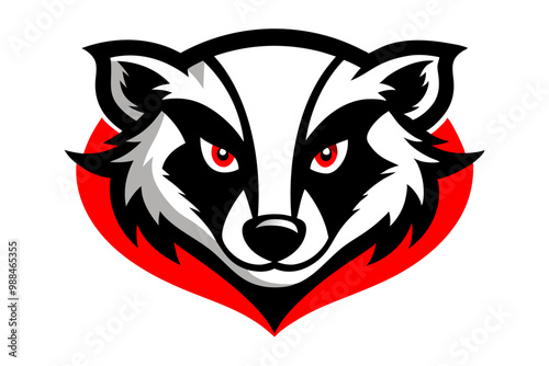 Badger head mascot logo design vector photo