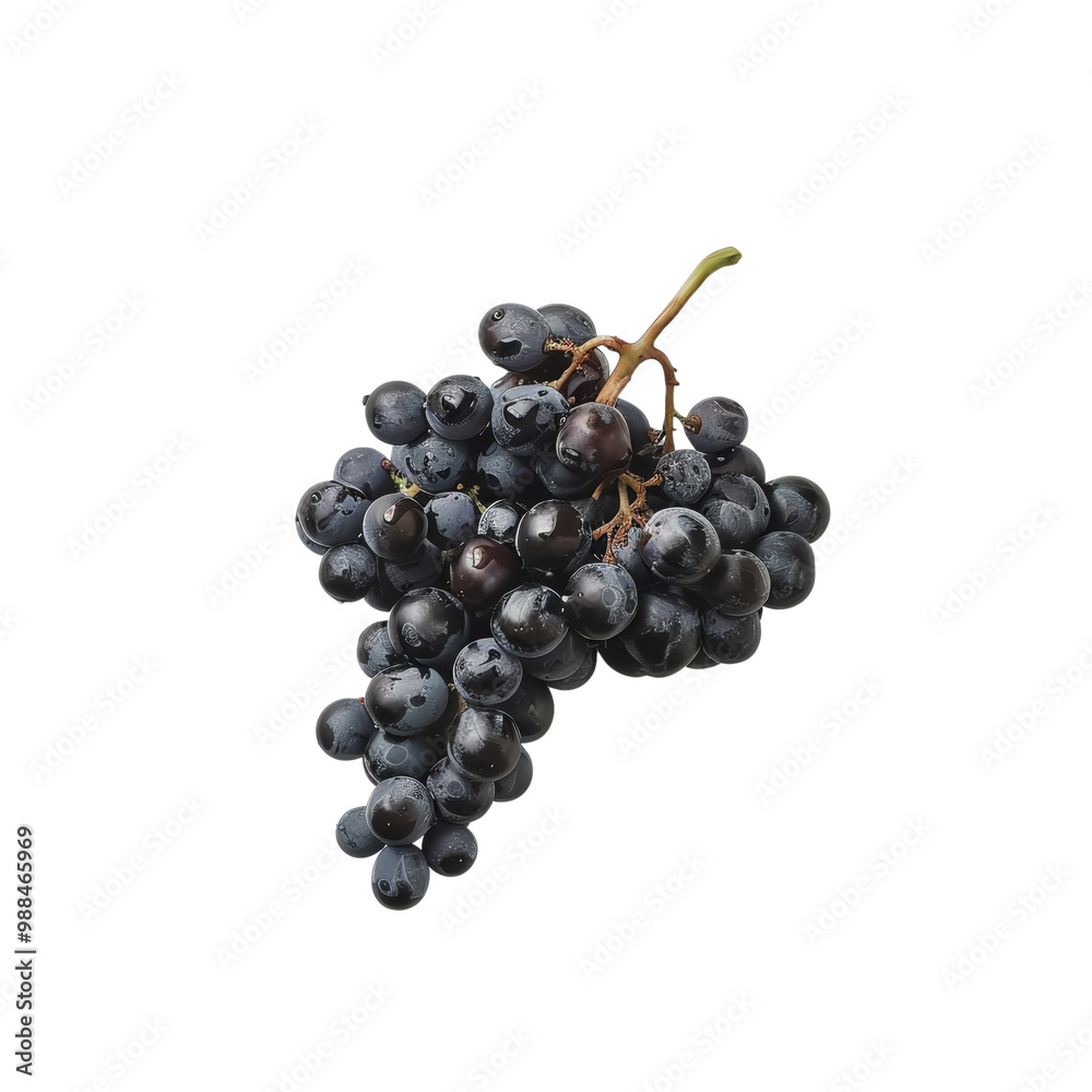 Fresh bunch of black grapes, white isolate background Fresh bunch of black grapes, white isolate background