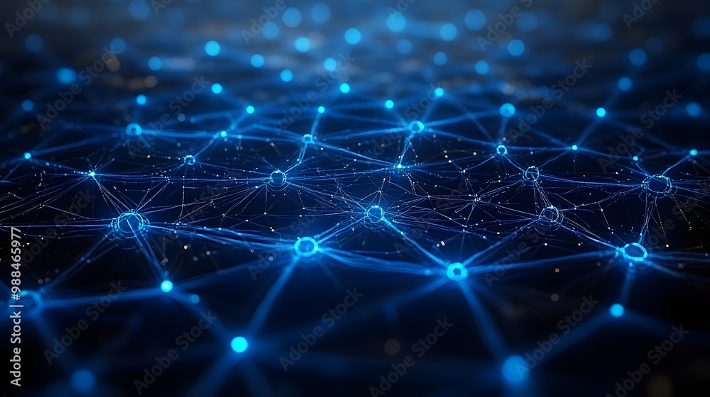 Abstract Blue Network Connection Background Abstract Blue Network Connection Background