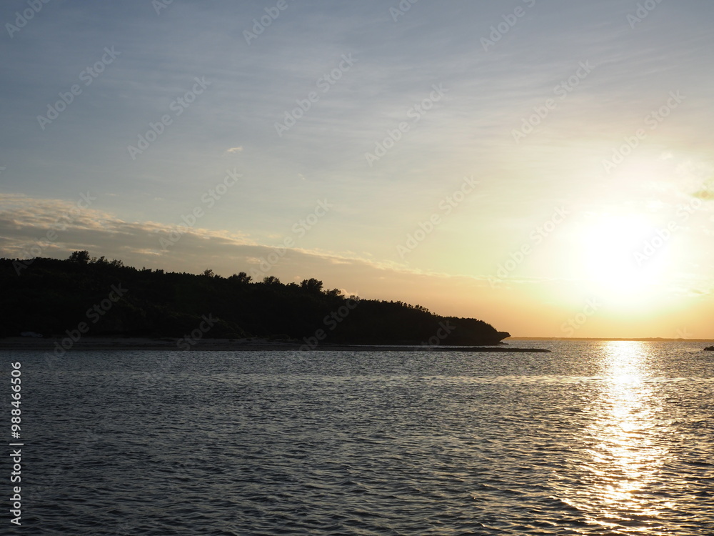 Obraz premium great sunset and ocean