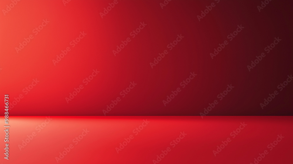 Obraz premium A solid red background with a subtle gradient from black at the edges to light red in the center. isolated on a solid red background. Illustrations 