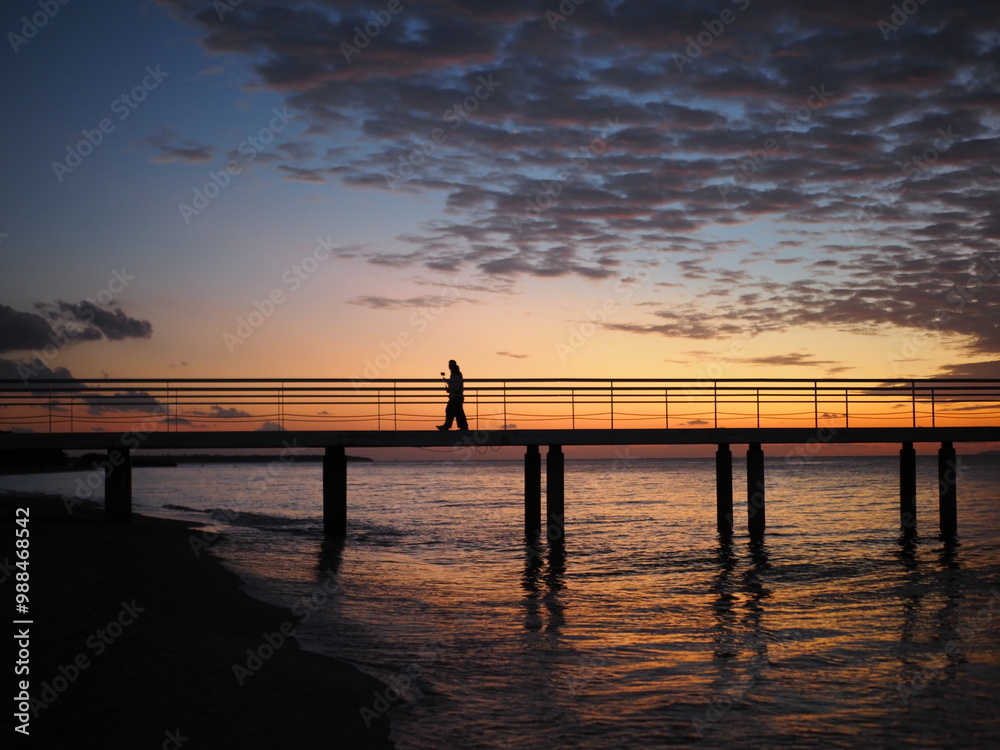 sunset, pier, sea, beach, ocean, sky, sun, beautiful, calm, horizon, red, blue, landscape, coast, bridge, water, purple, clouds, peopleshadow, shadow, impressive, scenary. sunset, pier, sea, beach, ocean, sky, sun, beautiful, calm, horizon, red, blue, landscape, coast, bridge, water, purple, clouds, peopleshadow, shadow, impressive, scenary.