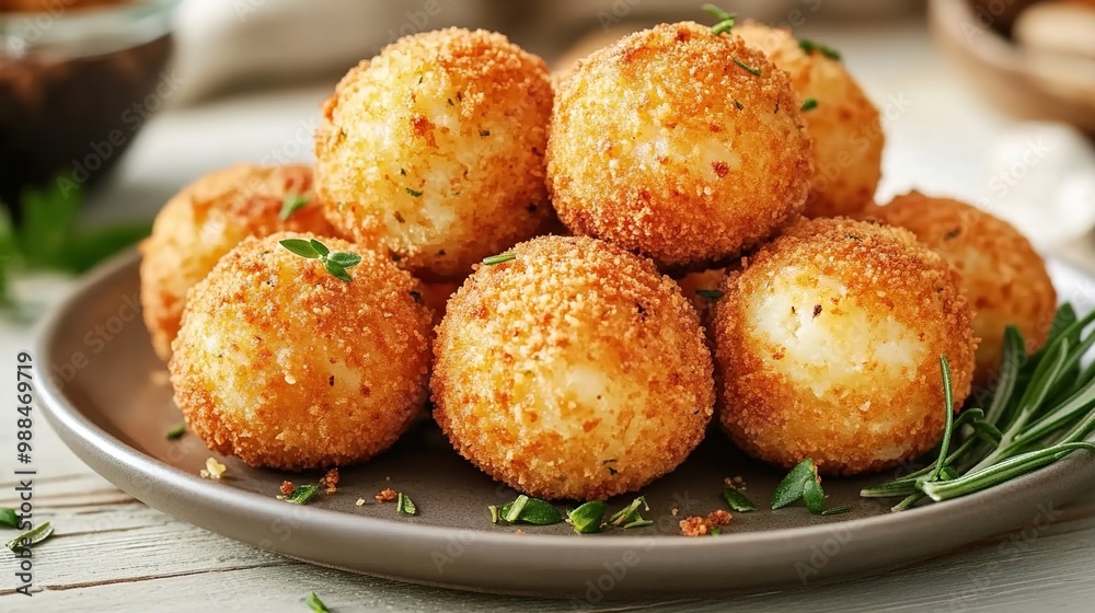 A plate of fried cheddar cheese balls, a close-up shot with natural lighting
A plate of fried cheddar cheese balls, a close-up shot with natural lighting