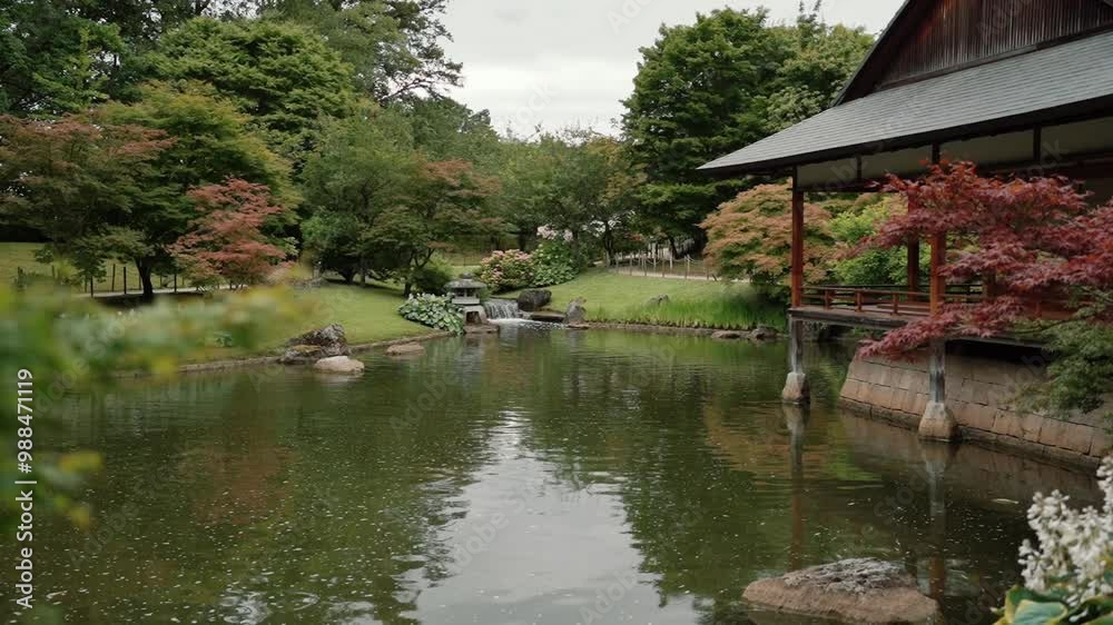 Japanese landscape lake trees park Japanese landscape lake trees park