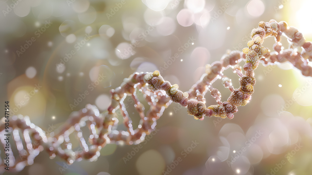 A picture or model of a thread of DNA from a living thing. AI Generated A picture or model of a thread of DNA from a living thing. AI Generated