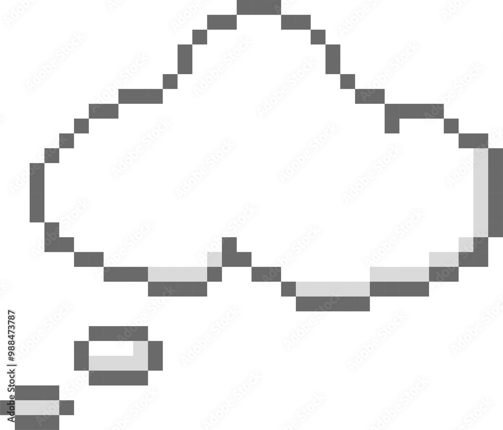 collection set of retro game 8bit cloud pixel speech bubble balloon, flat png isolated transparent element design collection set of retro game 8bit cloud pixel speech bubble balloon, flat png isolated transparent element design