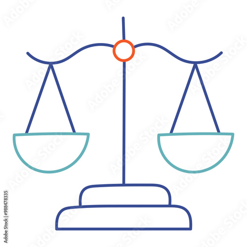 Ethical Decision-Making Icon. Representing fairness, balance, and judgment in decision-making. Vector icon with editable stroke.