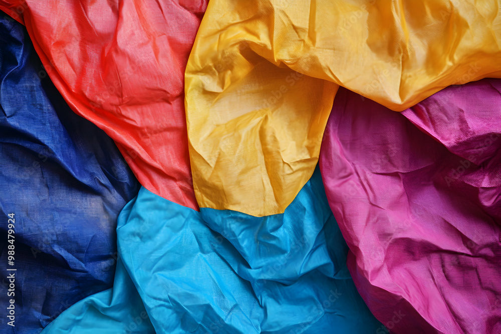 Abstract Background of Colorful Fabric Textures