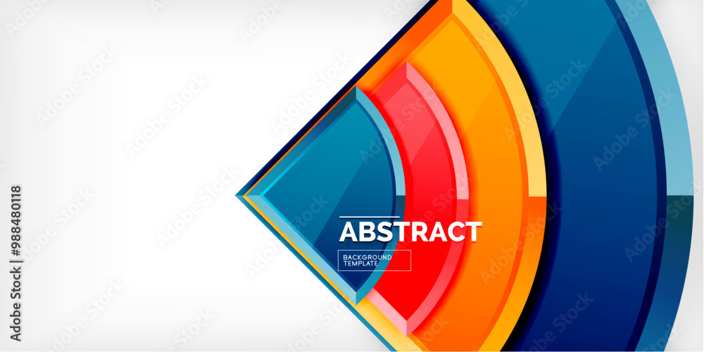 Abstract background - circles and round triangles with 3d effect. Vector Illustration For Wallpaper, Banner, Background, Card, Book Illustration, landing page Abstract background - circles and round triangles with 3d effect. Vector Illustration For Wallpaper, Banner, Background, Card, Book Illustration, landing page