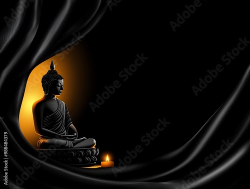 buddha purnima vesak background with copy space for photo