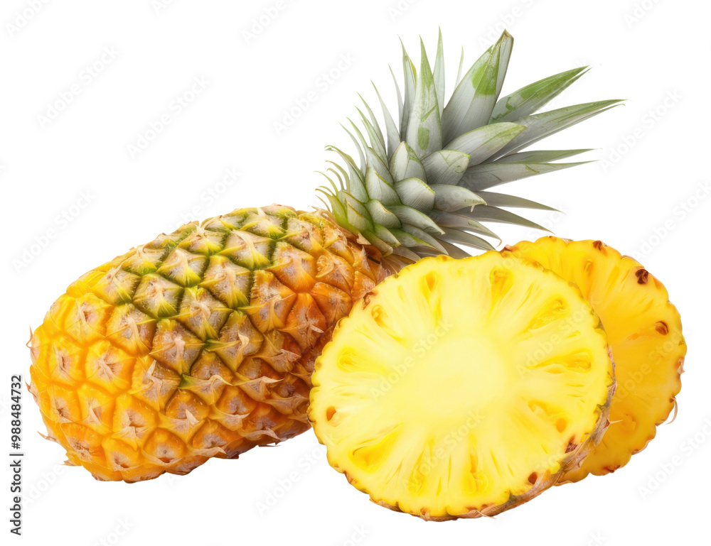 PNG Tropical pineapple slice fruit plant. PNG Tropical pineapple slice fruit plant.