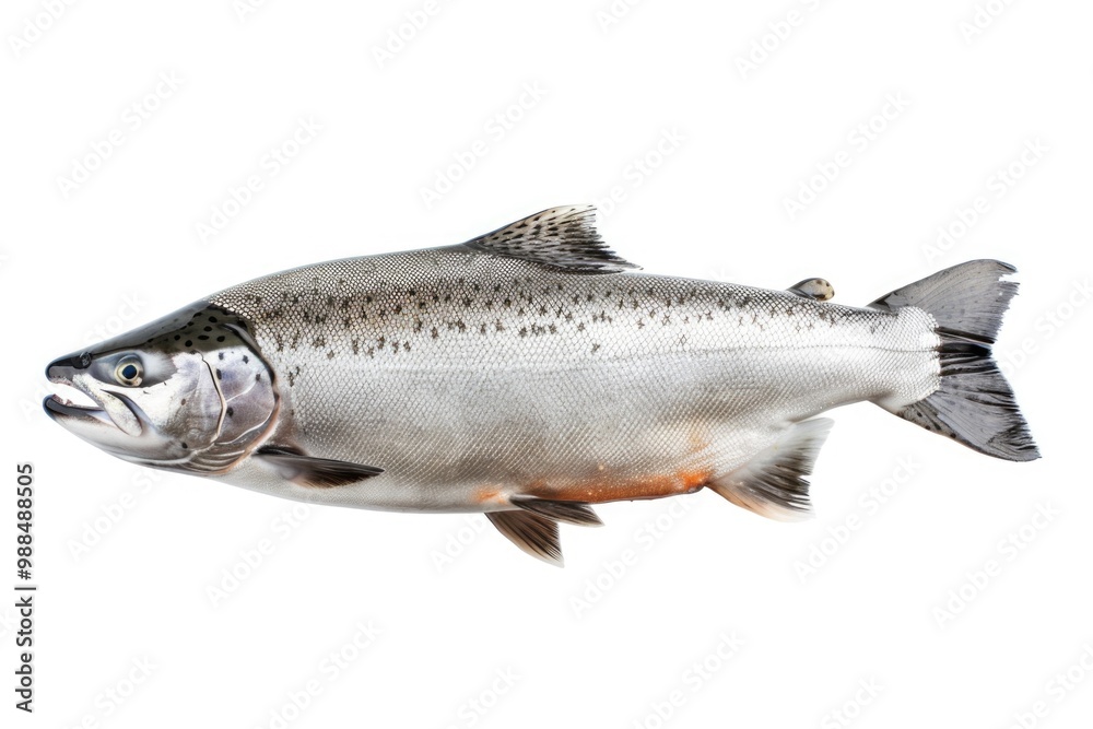 Naklejka premium A fish suspended in mid-air, with no visible support or water nearby