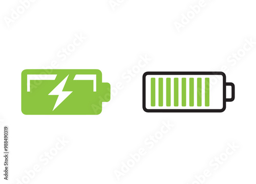 battery charging bars vector design
