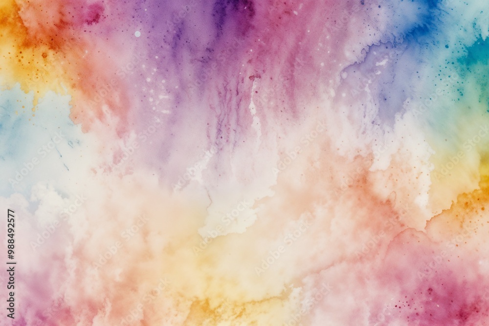 A soft watercolor texture with a mix of pastel pink, purple, yellow, and blue, perfect for backgrounds in artistic, creative, and design projects. A soft watercolor texture with a mix of pastel pink, purple, yellow, and blue, perfect for backgrounds in artistic, creative, and design projects.