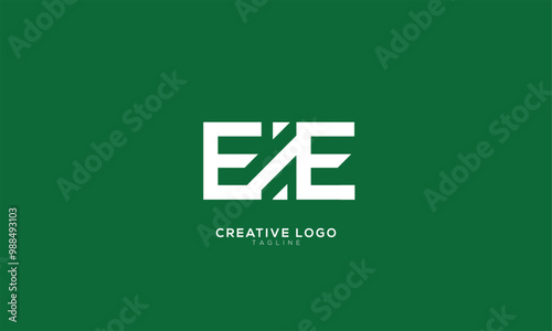 EE EIE Abstract initial monogram letter alphabet logo design