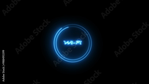 Abstract Wireless Wi-Fi Internet Network Sign Illustration.