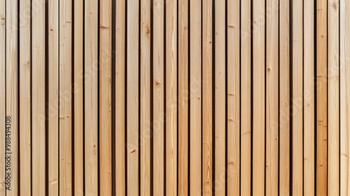 Close-up of a Vertical Wooden Slat Wall