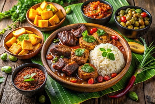 In Dominican cooking, vibrant aromas waft from stews and grills, served alongside refreshing tropical fruit dishes that