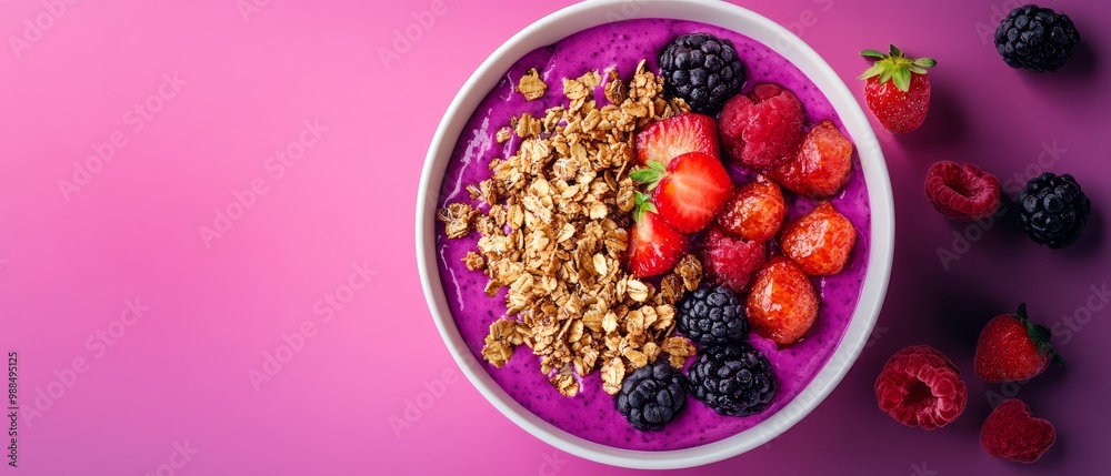 Smoothie Bowl with Berries and Granola. Smoothie Bowl with Berries and Granola.