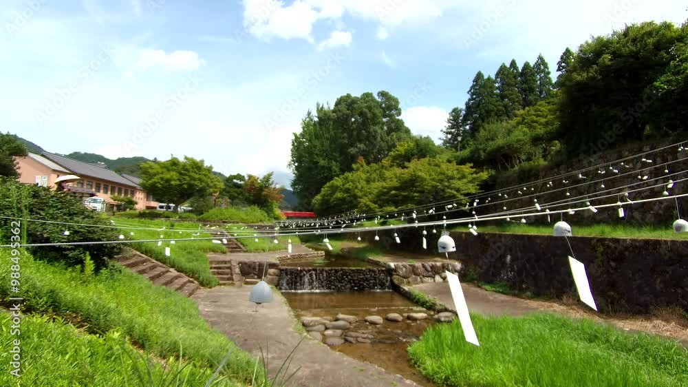 Small river and wind chimes Small river and wind chimes