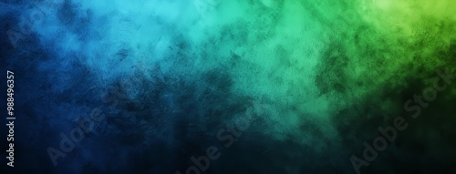 Black backdrop banner header poster copy space with blue green glowing grainy gradient on dark noise texture background