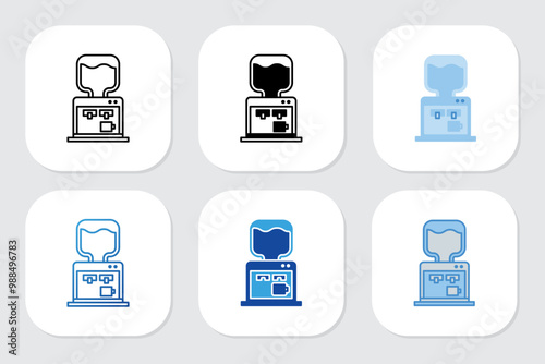 dispenser icons with various design styles