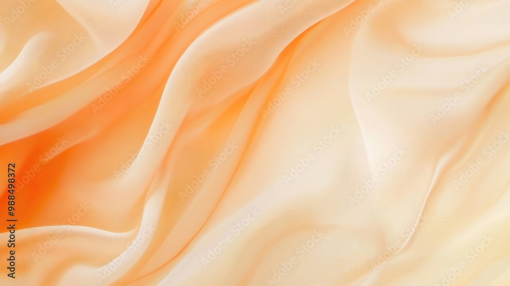 Obraz premium Abstract Draped Peach and White Fabric Texture