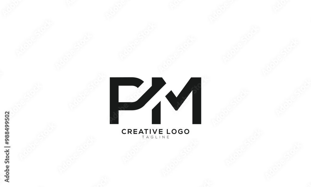 PM FM Abstract initial monogram letter alphabet logo design PM FM Abstract initial monogram letter alphabet logo design