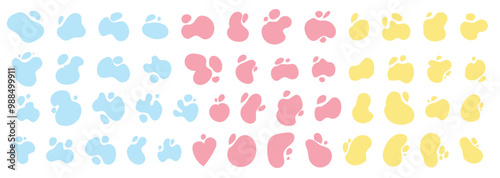 set of blank boho shape element stock design