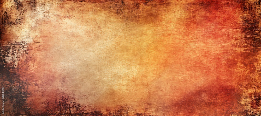 Obraz premium A rustic, faded tapestry background with a central text space 