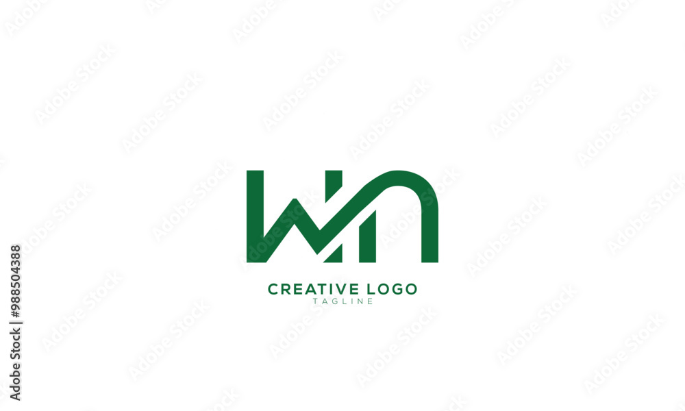 WN Abstract initial monogram letter alphabet logo design WN Abstract initial monogram letter alphabet logo design
