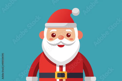 A cheerful Santa Claus illustration, featuring a classic red suit and white beard, perfect for festive holiday decorations or cards.