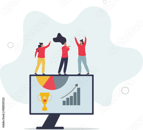 Company culture and human resources motivational work .HR job with teamwork inspiration and personnel management .flat design with people.