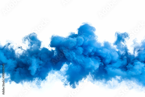 Abstract Blue Ink Swirl Background