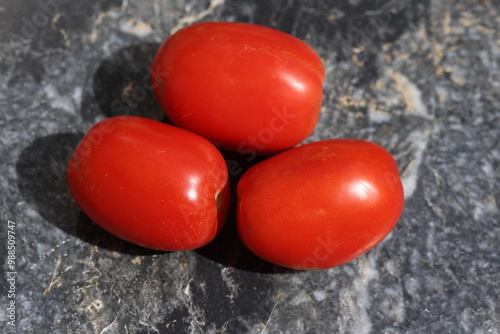 rio grande tomatoes on kitchen bench photo