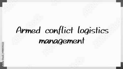 Armed conflict logistics management のホワイトボード風イラスト