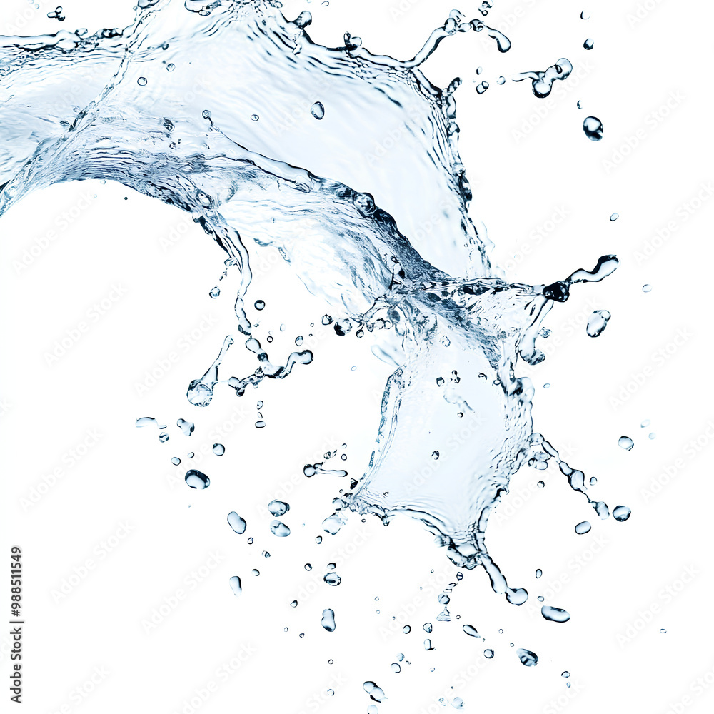 Twisted water splash isolated on white background Twisted water splash isolated on white background