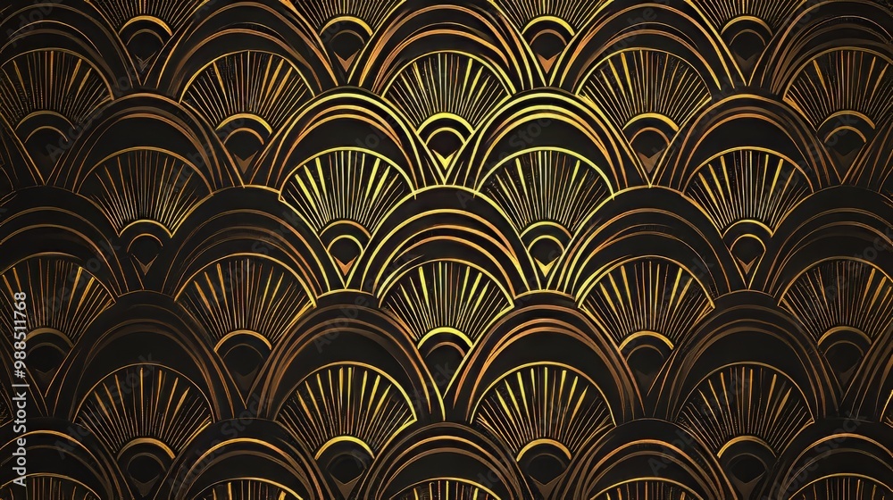 Opulent Art Deco Gold Wallpaper Design for VIP Invitations and Elegant Packaging Opulent Art Deco Gold Wallpaper Design for VIP Invitations and Elegant Packaging